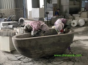 huian lady polish stone tub